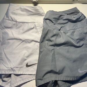 Nike DriFit Shorts (gray and white)